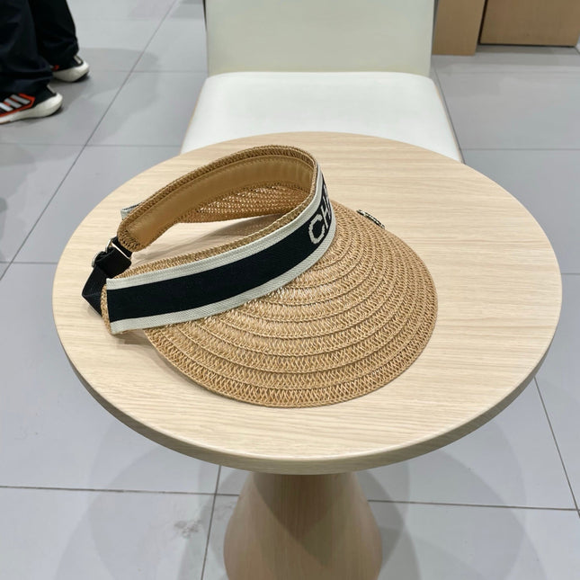 CHANEL STRAW VISOR HAT 169707