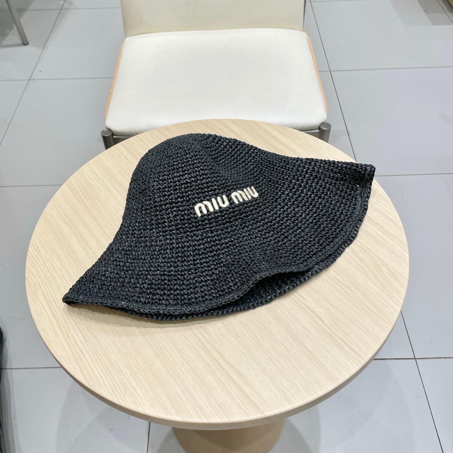 MIUMIU RAFFIA BUCKET HAT STYLE 71