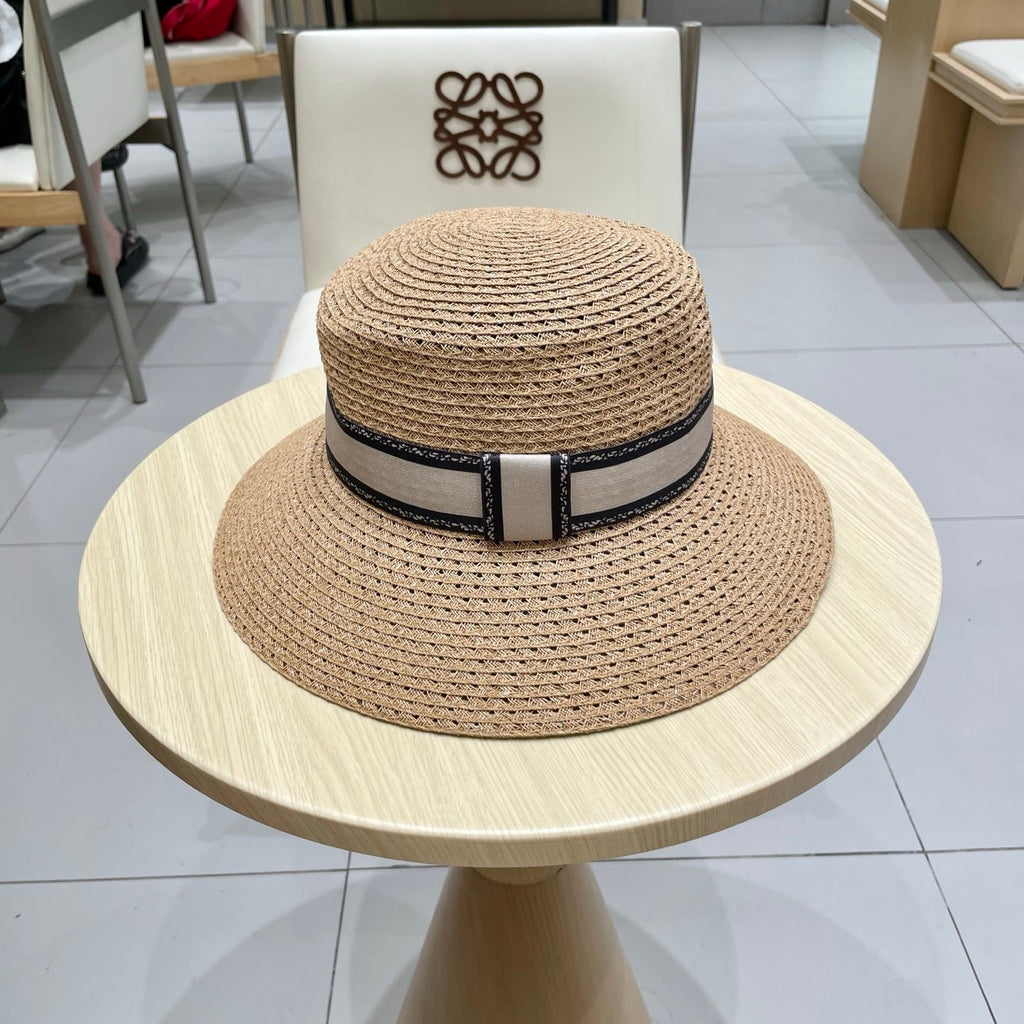 BUCKET HAT 57 CM IN DARK BEIGE RAFFIA 653750