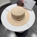 DIOR 26S FLAT-BRIM STRAW HAT STYLE 42