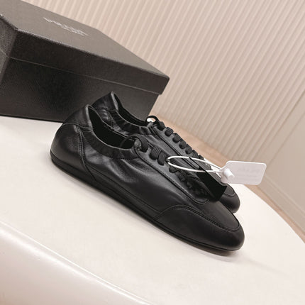 PRADA 26S MARY JANE SHOES IN BLACK CALFSKIN
