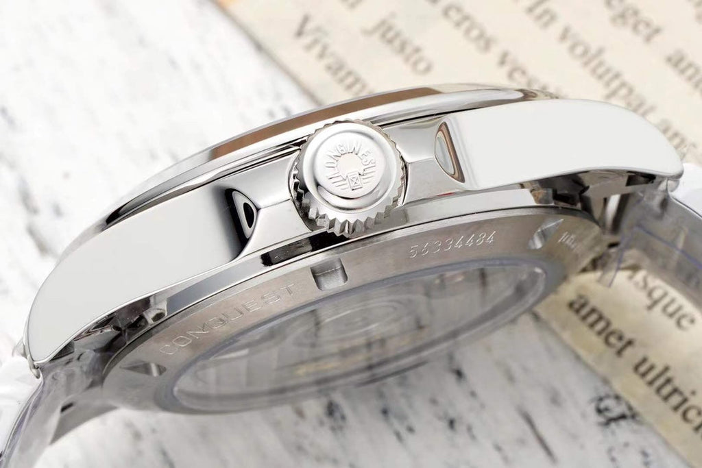 CONQUEST 34 MM WATCH SILVER CASE