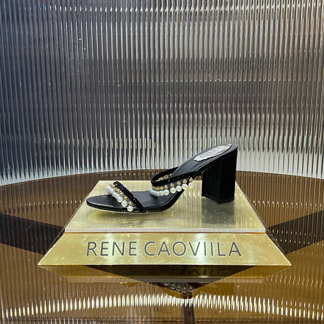 HIGH 95 MM BLOCK HEEL SANDAL IN BLACK GRAINY PEARLIZED LAMBSKIN
