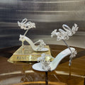 MARGOT WHITE SANDAL WITH FLOWERS 95 MM WHITE