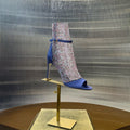 GALAXIA METALLIC ANTHRACITE SANDAL 95 MM CLASSIC BLUE