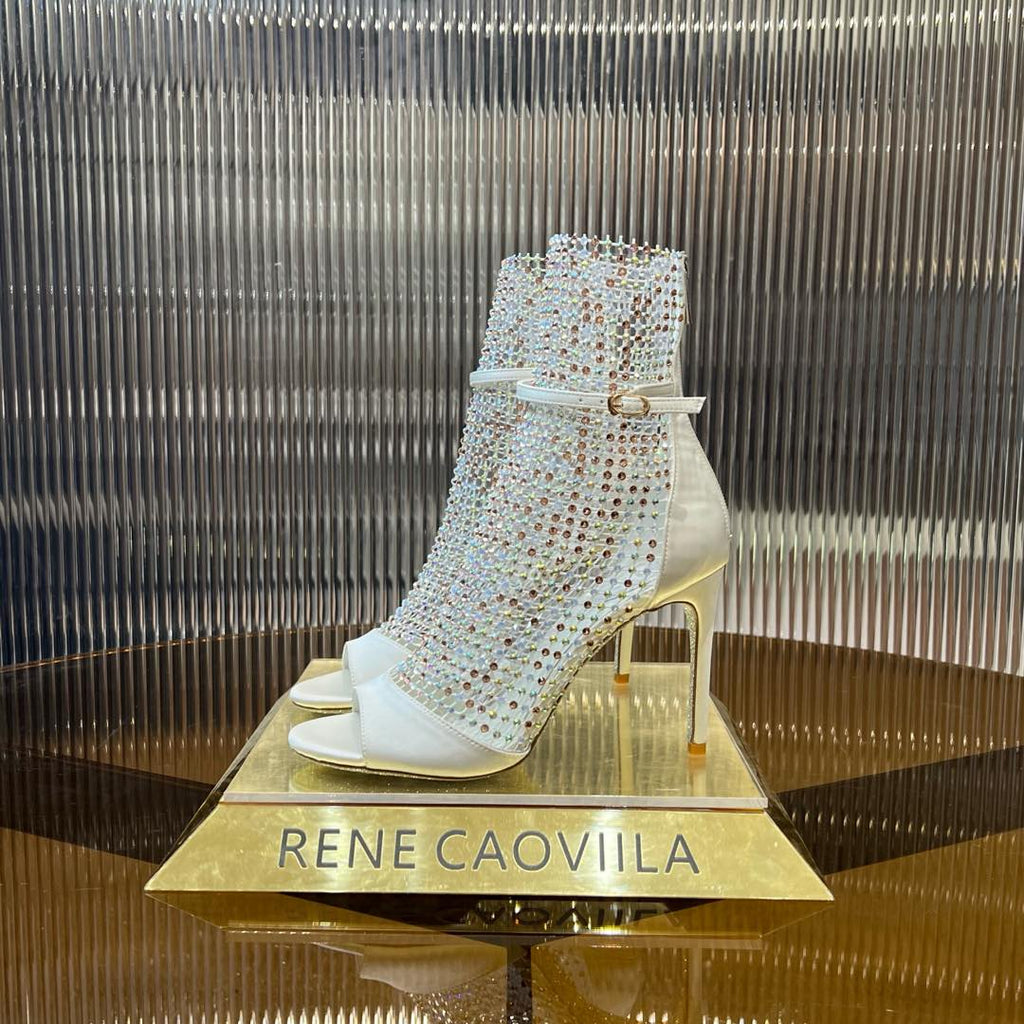 GALAXIA METALLIC ANTHRACITE SANDAL 95 MM WHITE