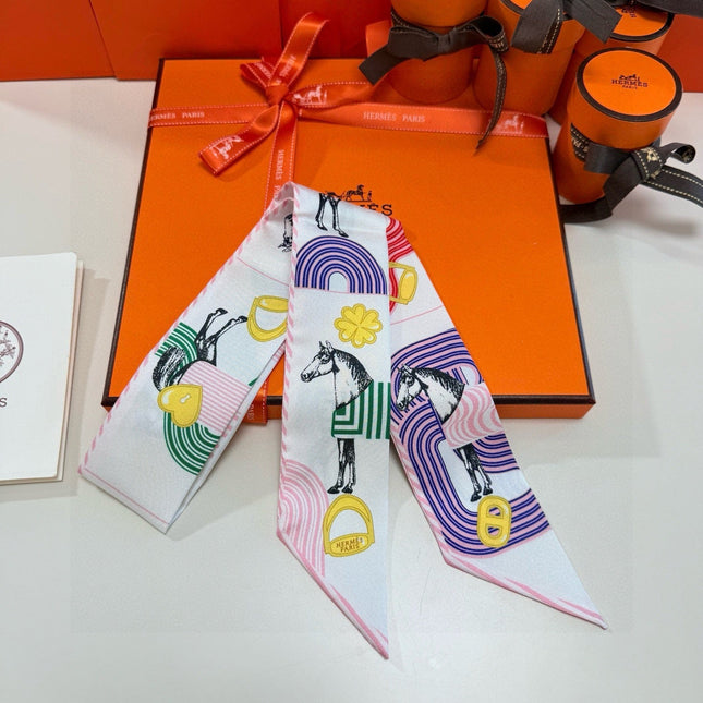 HERMES 25S SCARF TWILLY 86 IN SILK 987341