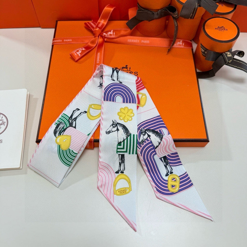HERMES 25S SCARF TWILLY 86 IN SILK 987341