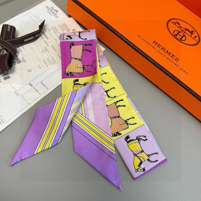 HERMES 25S NECKERCHIEF 86 IN SILK 991552