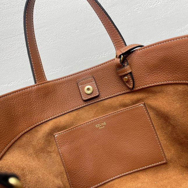 MINI CABAS ANAÏS CUIR TRIOMPHE 21 IN BRONZE ORANGE GRAINED CALFSKIN
