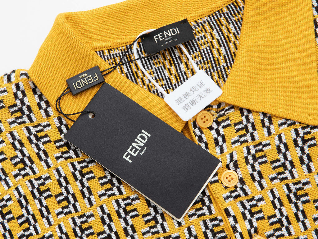 FENDI 26S SHORT SLEEVE KNIT POLO 218