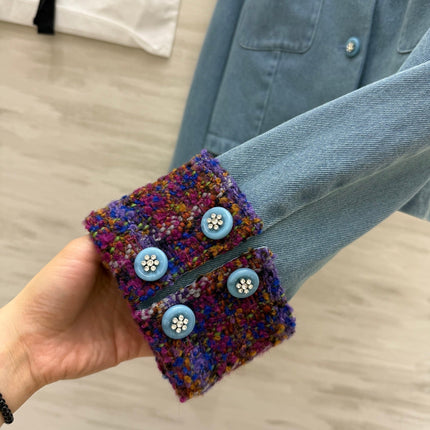 CC 25 Short Jacket Blue Denim Fabric