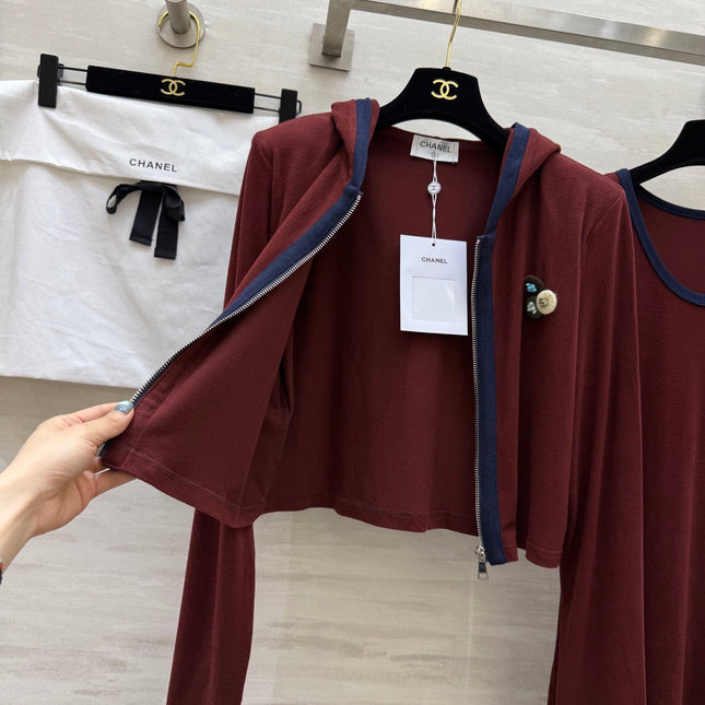 CHANEL 26S JACKET AND SLEEVELESS DRESS SET 962