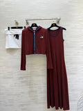 CHANEL 26S JACKET AND SLEEVELESS DRESS SET 962