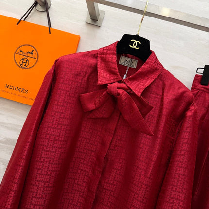 HERMES 26S SHIRT AND WIDE LEG PANTS SET 591