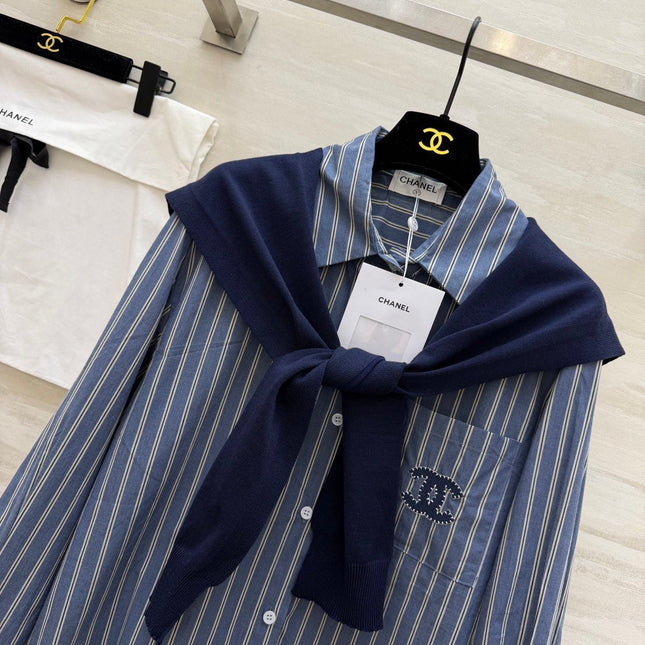 CHANEL 26S SHIRT AND WOOL SCARF 972