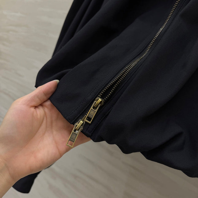 CHLOE BOULE JACKET IN BLACK COTTON