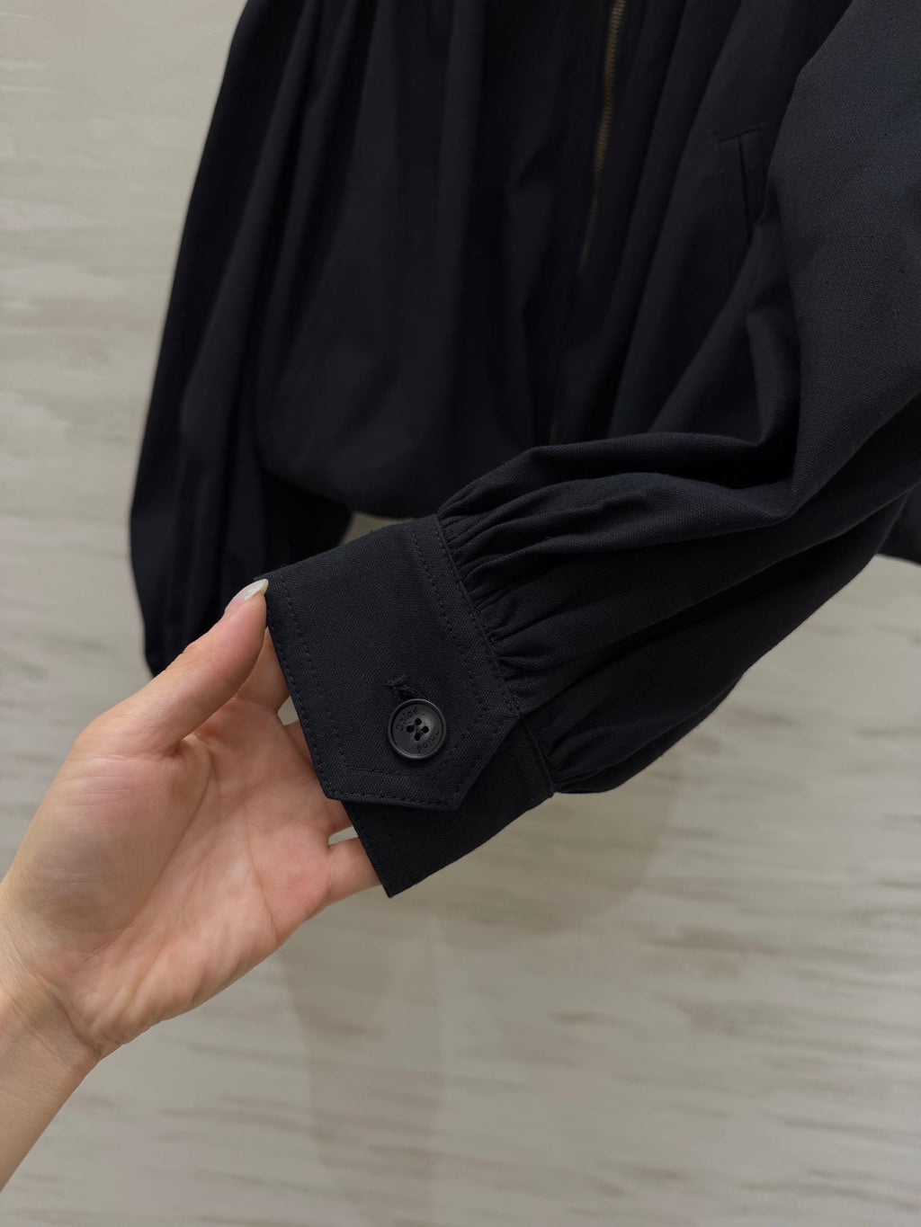 CHLOE BOULE JACKET IN BLACK COTTON