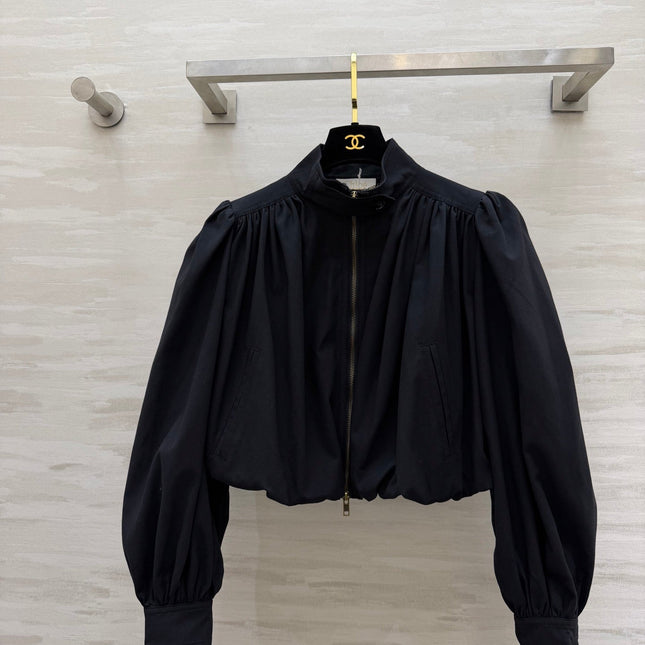 CHLOE BOULE JACKET IN BLACK COTTON