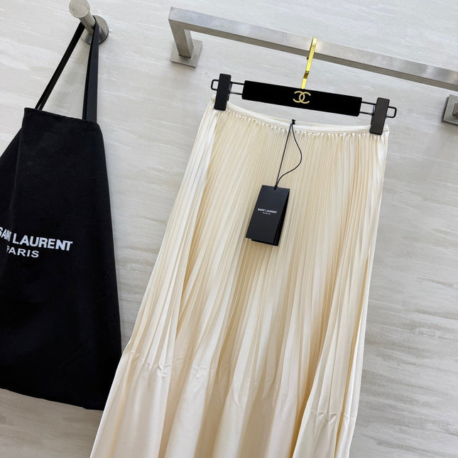 YSL 26S PLEATED MIDI SKIRT 270
