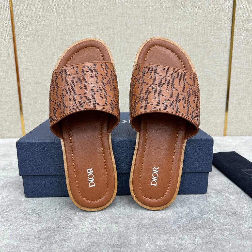 CD SLIDE SANDAL CIDER CALFSKIN