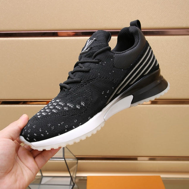 SNEAKERS IN BLACK MIX WHITE MESH BREATHABLE AND RUBBER