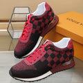 LV CLASSIC SNEAKER IN BLACK MIX SCARLET RED DAMIER