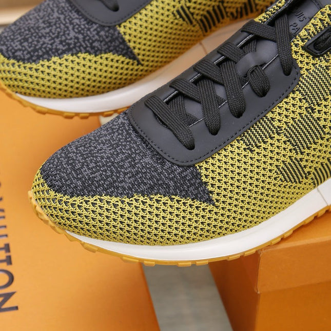 LV CLASSIC SNEAKER IN CORN YELLOW MIX BLACK DAMIER