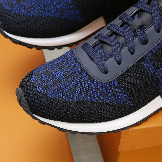 LV CLASSIC SNEAKER IN BLACK MIX NAVY BLUE DAMIER