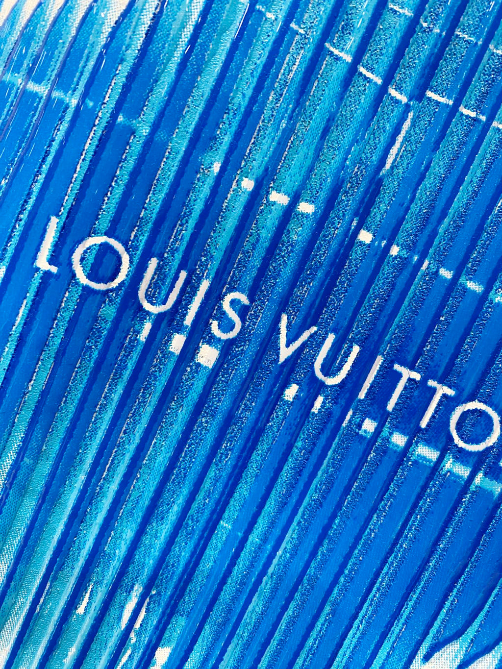 LV T-SHIRT IN WHITE COTTON BLUE LOGO PRINT 238837