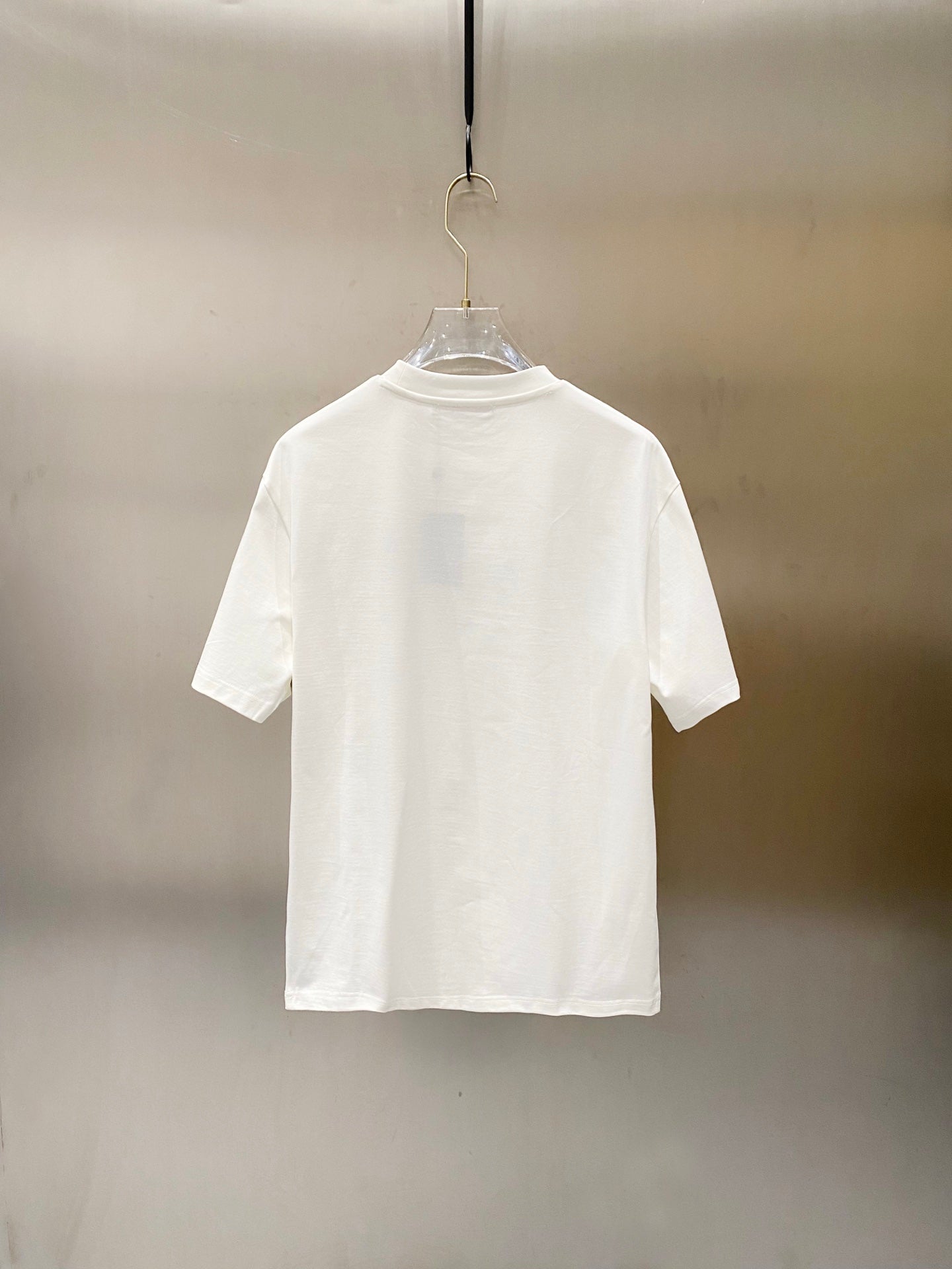 LV WHITE COTTON T-SHIRT GREEN LOGO PRINT 238843
