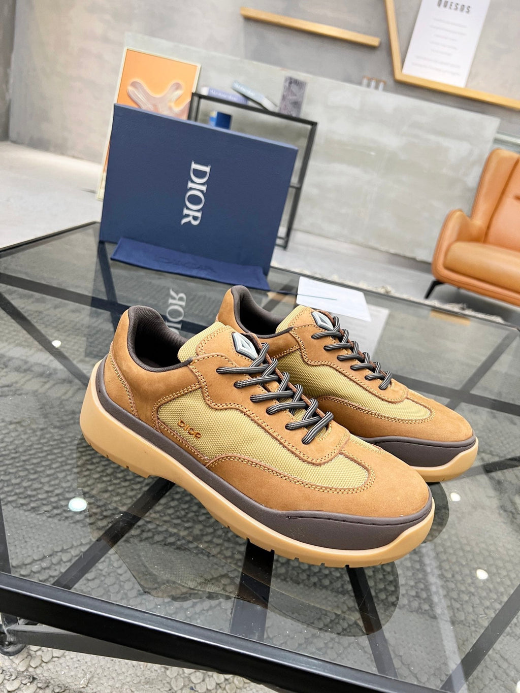 CD DEAN SNEAKER BRONZE CALFSKIN