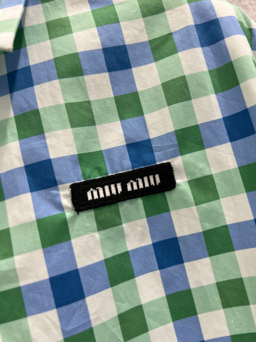 MIUMIU PLAID SHIRT 268890