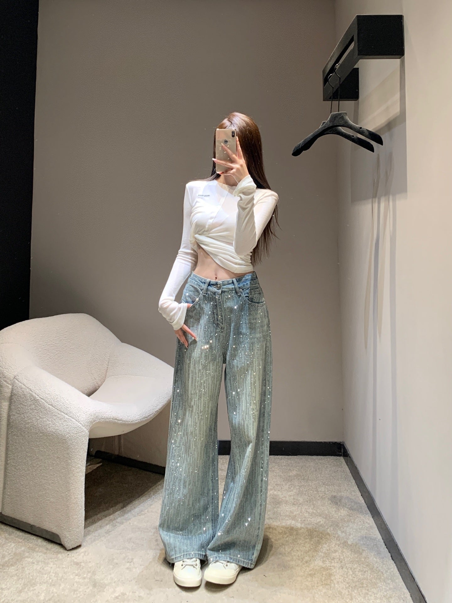 BALENCIAGA 26S WIDE LEG JEANS 005