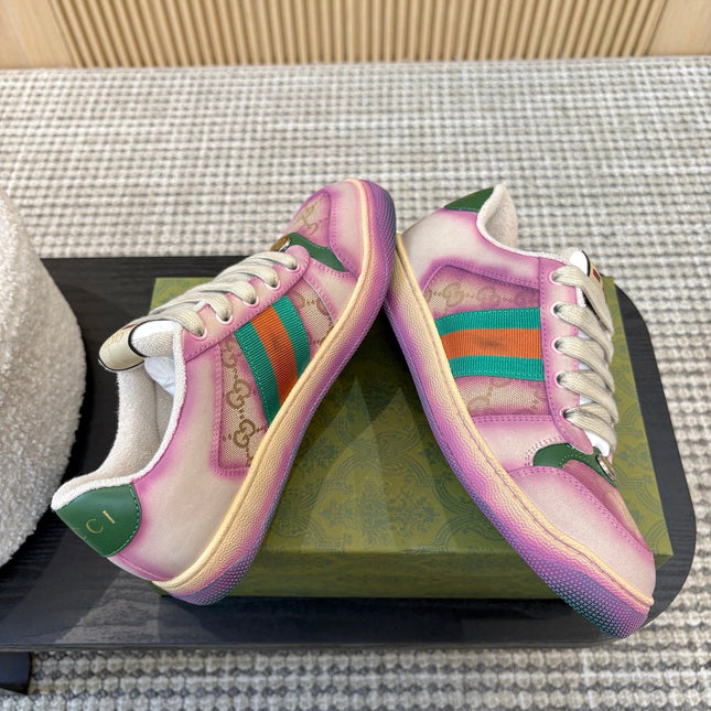 GUCCI 26S SNEAKERS IN PURPLE GRADIENT CANVAS