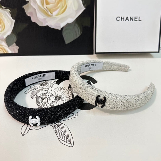 WHITE TWEED HAIRBAND 124640