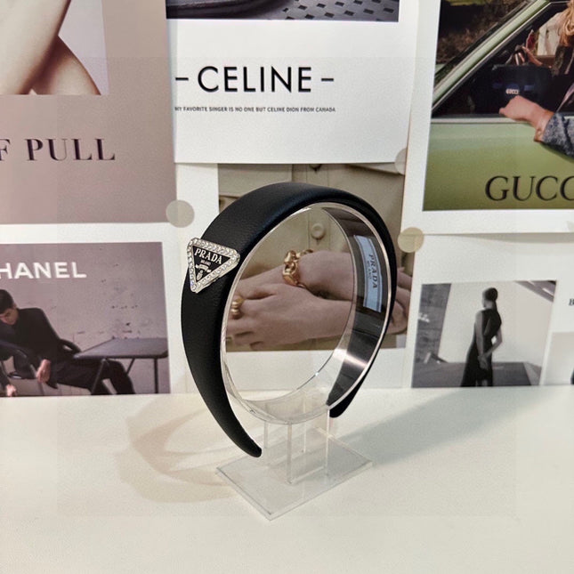 BLACK CALFSKIN HAIRBAND 154897