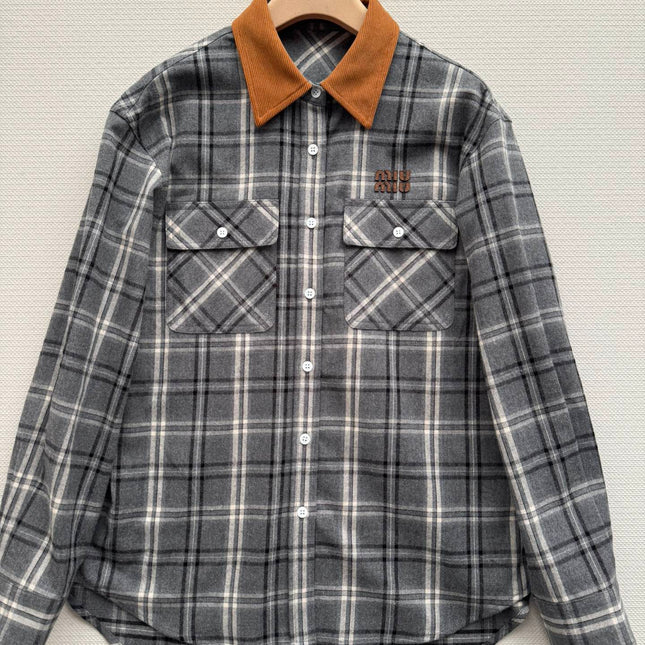 MIUMIU PLAID SHIRT STYLE 730