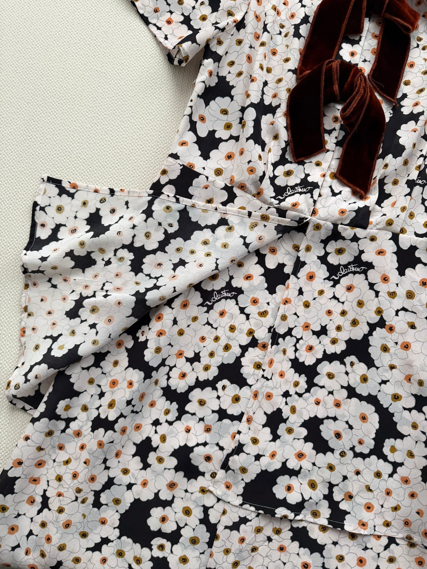 VALENTINO 26S PRINTED SILK DRESS 214
