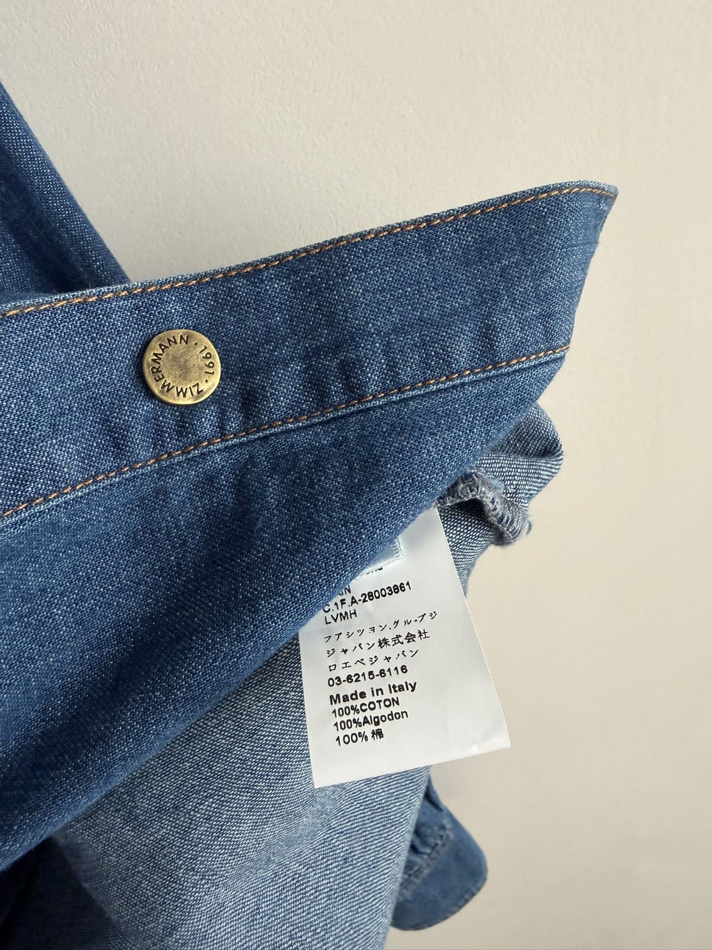 ZIMMERMANN 26S EMBROIDERED DENIM SHIRT STYLE 135