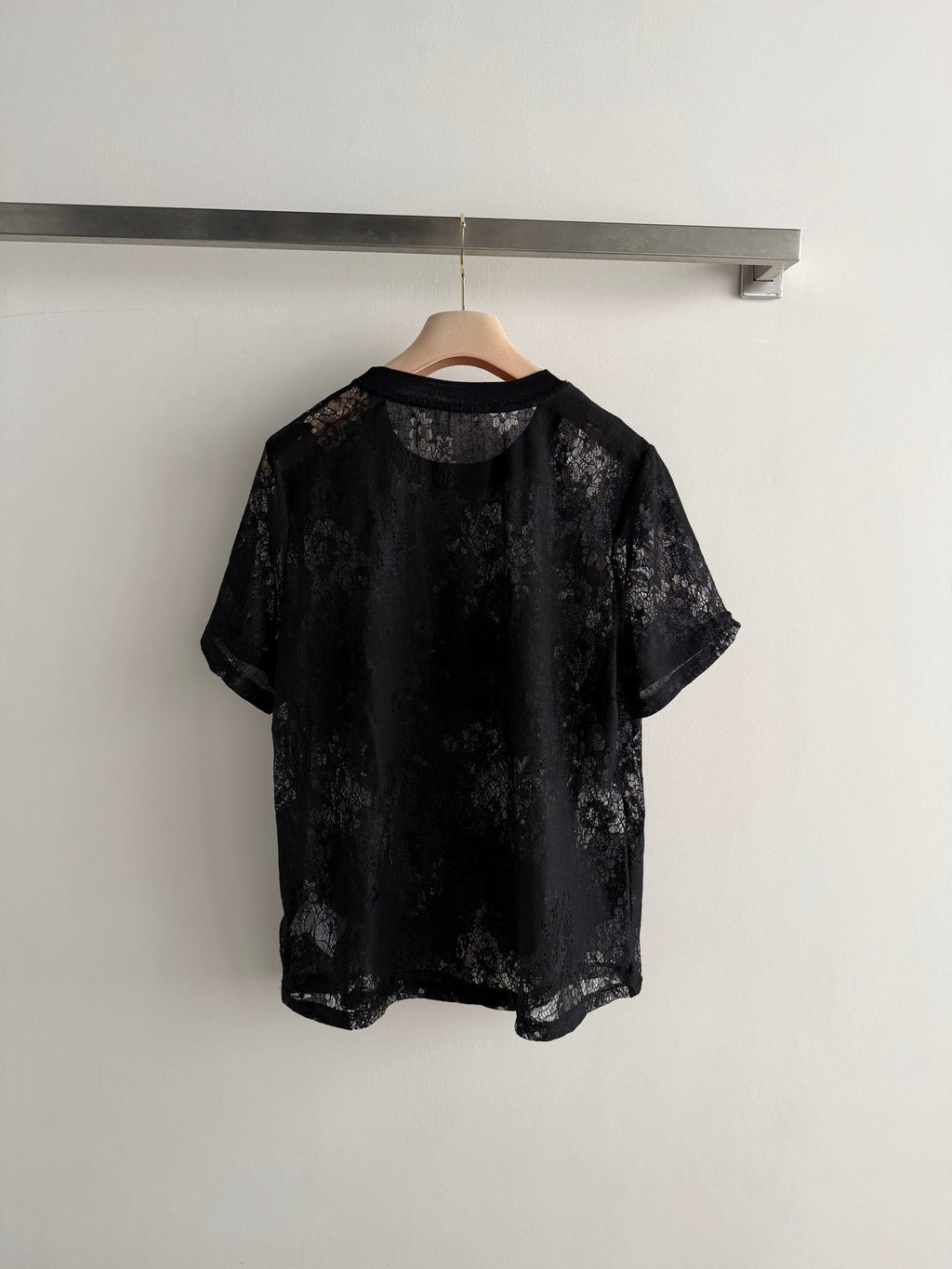 MIUMIU 26S LACE SHORT SLEEVE T-SHIRT 1229