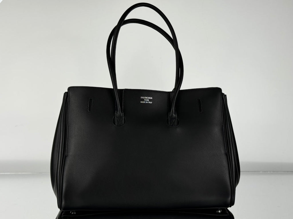 BEL AIR CARRY ALL BAG 37 IN BLACK NAPPA LAMBSKIN SILVER HARDWARE