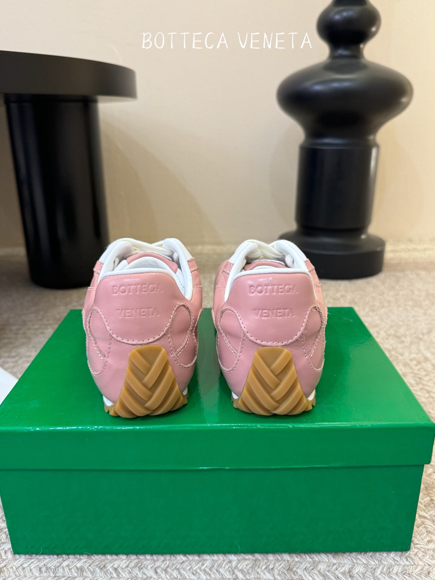 BOTTEGA VENETA 26S SNEAKERS IN PINK CALFSKIN