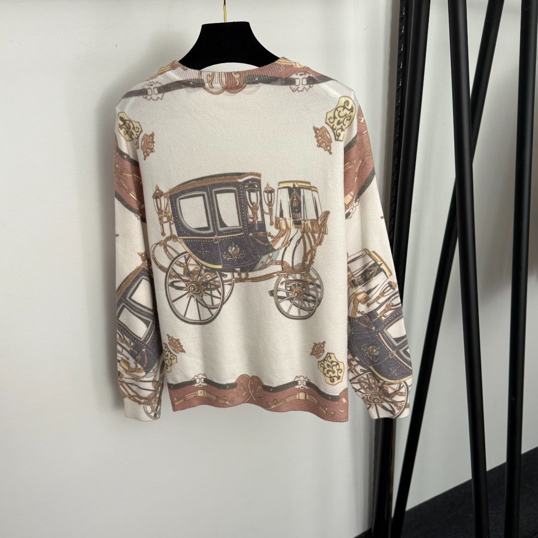 HERMES 25S LONG-SLEEVE KNIT SWEATER 275