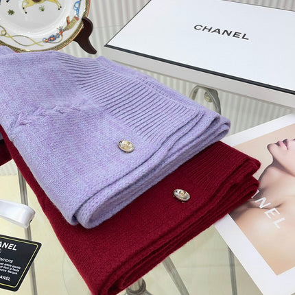 SCARF 180 CM IN HEATHER PURPLE CASHMERE 398267