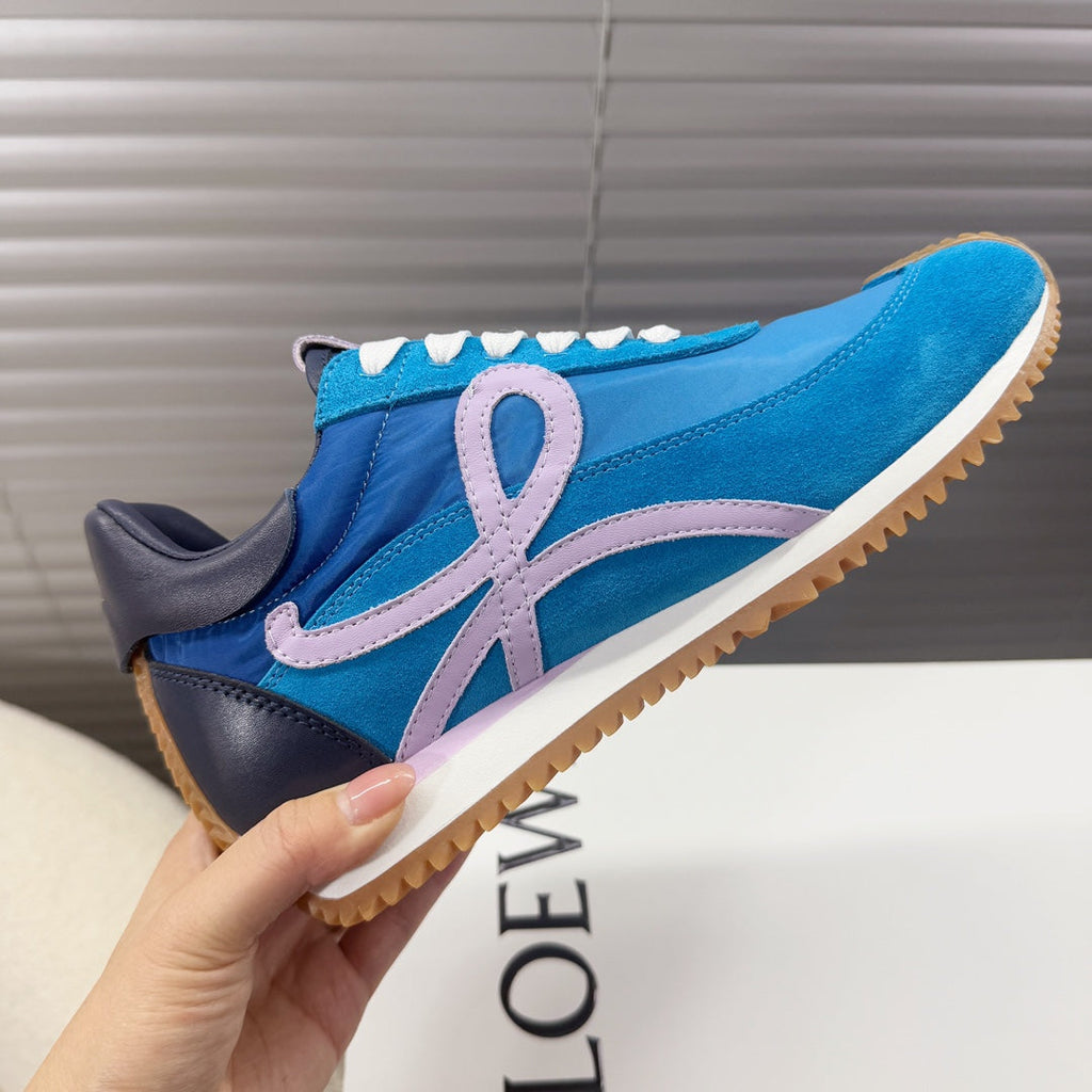 BALLET RUNNER 2.0 IN COBALT BLUE SUEDE AND LYCRA FABRIC
