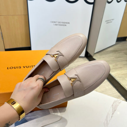 LV 26S MARE FLEX LOAFERS IN BEIGE GRAINED CALFSKIN
