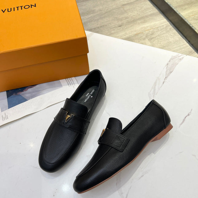 LV 26S MARE FLEX LOAFERS IN BLACK GRAINED CALFSKIN