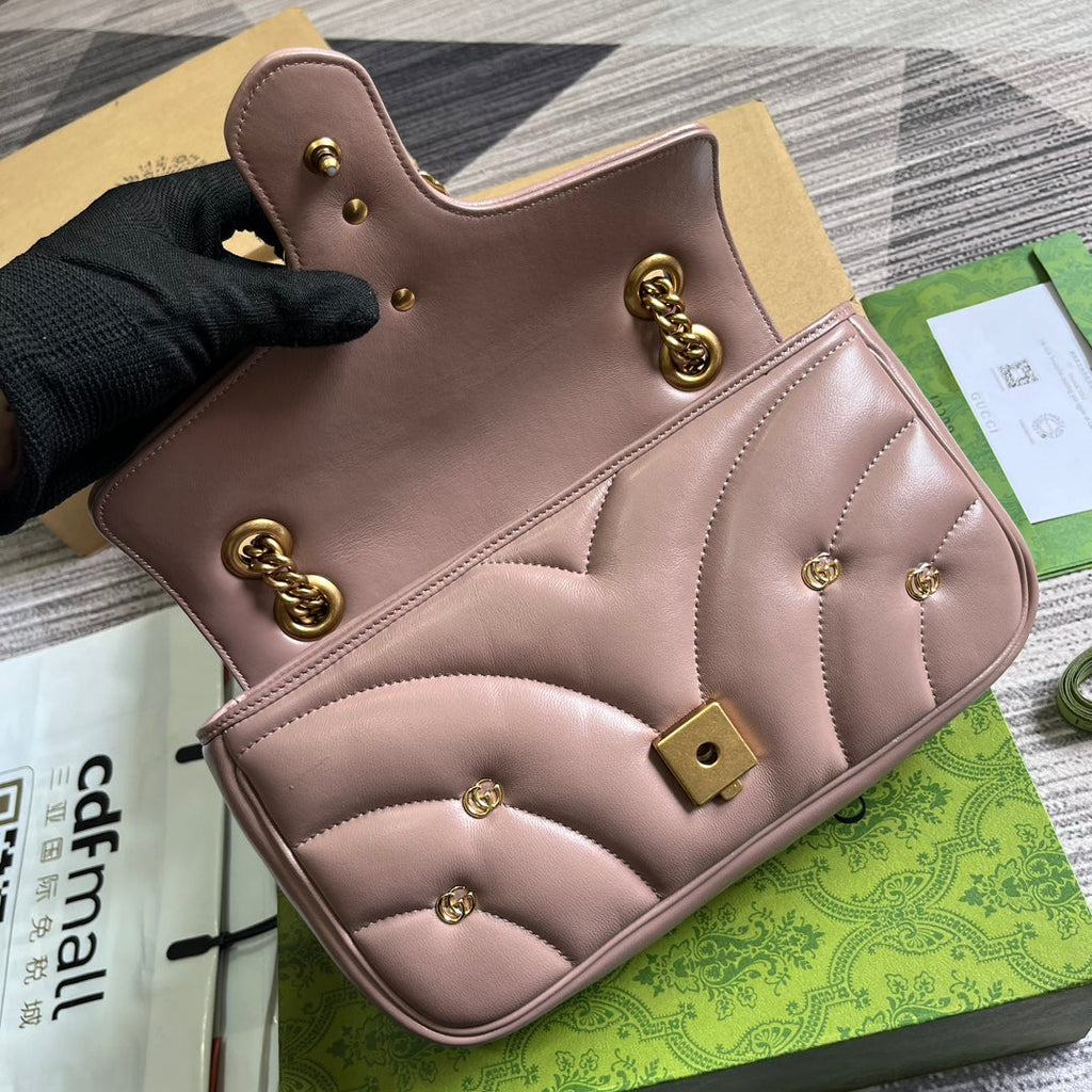 GG MARMONT MEDIUM 26 BAG IN HOT PINK LAMBSKIN