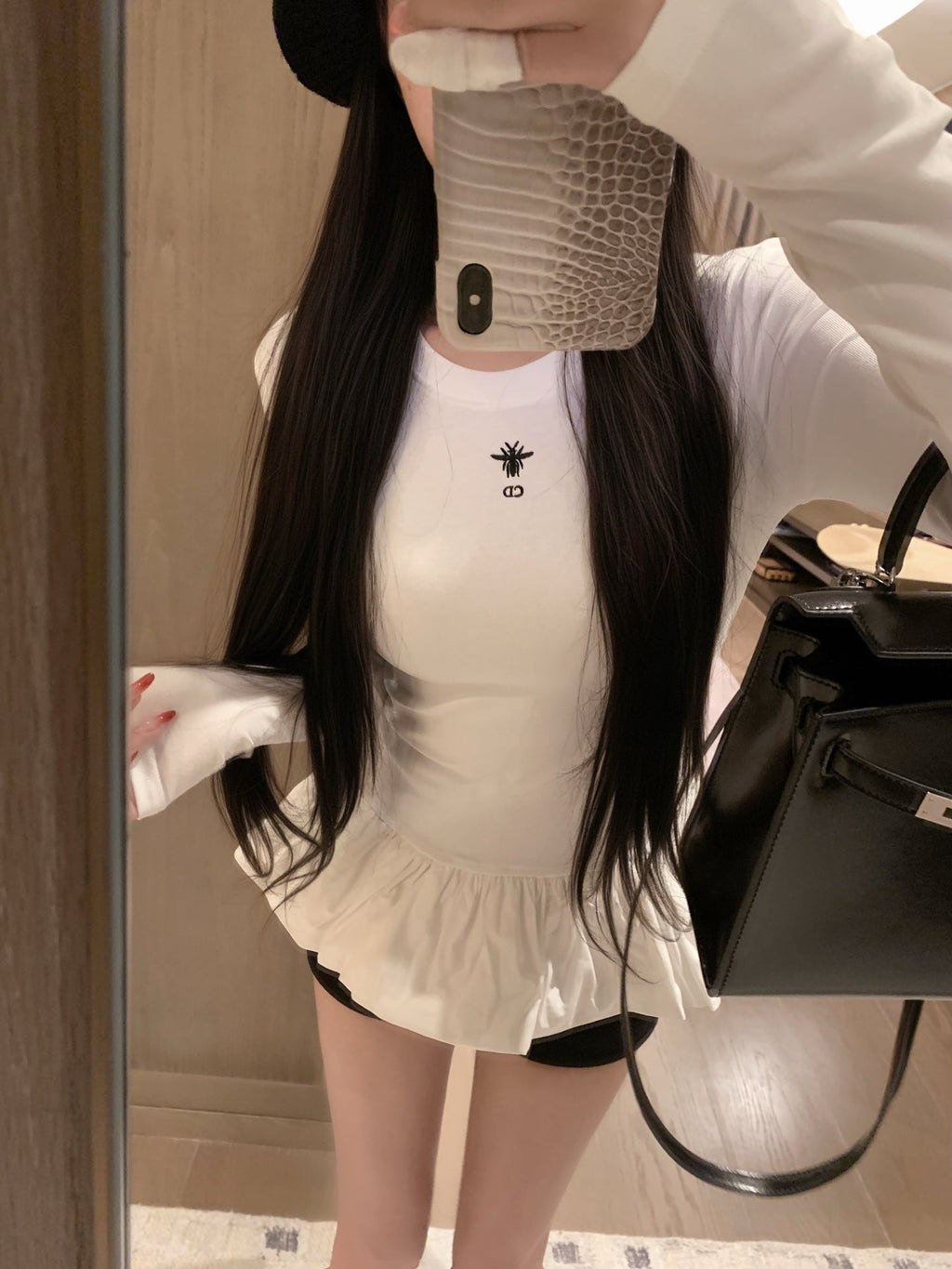 DIOR 25S LONG-SLEEVE PEPLUM T-SHIRT STYLE 185